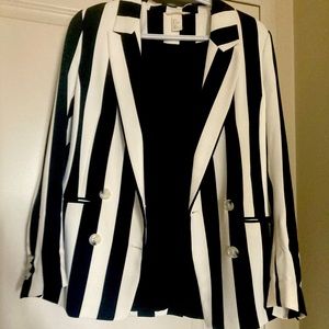 Blazer with navy stripes